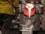 2100 degrees of hot molten bronze