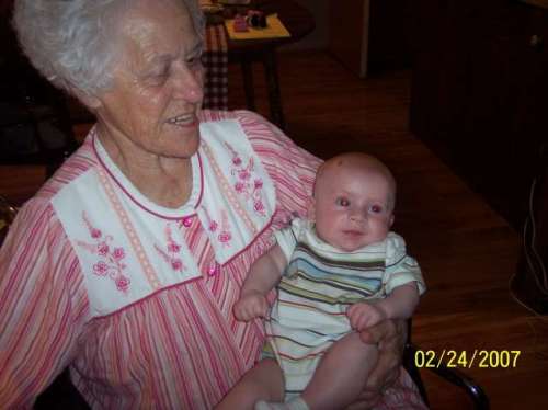 Great Grandma Nonnie and Tristan