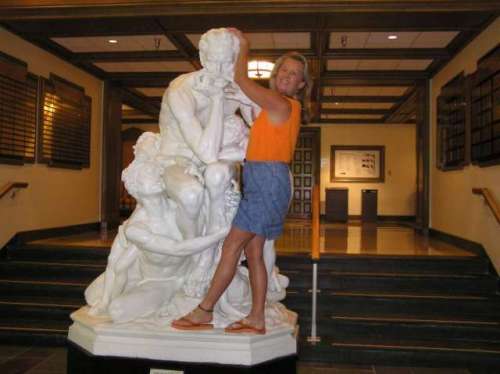 Day 5: The statue was smiling until he saw the bandaids on my feet from blisters.