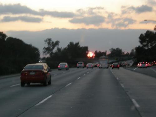big orange ball sunset, March 2009