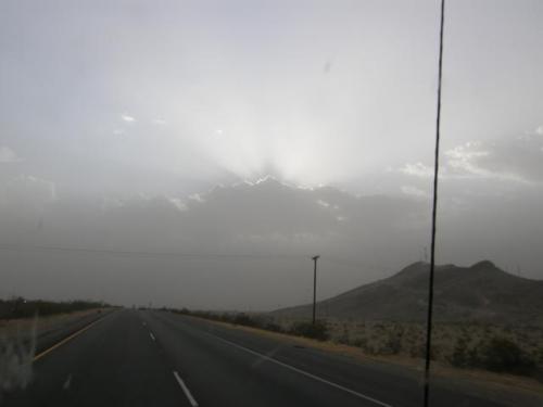 leaving the river in a dust storm