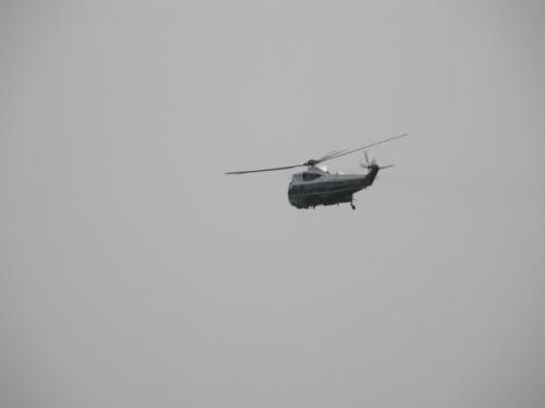 Marine One to or from White House