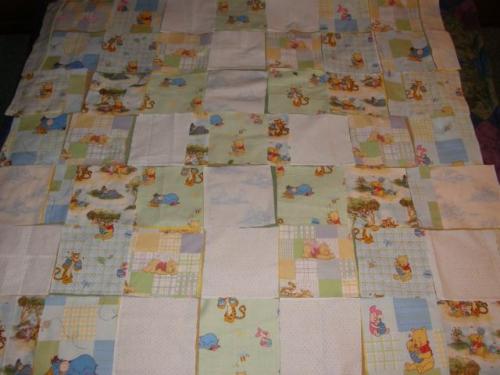 baby rag quilt is ready to sew together