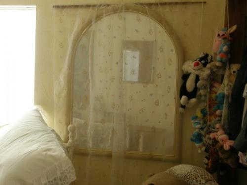 sheer Pooh curtain for baby's room