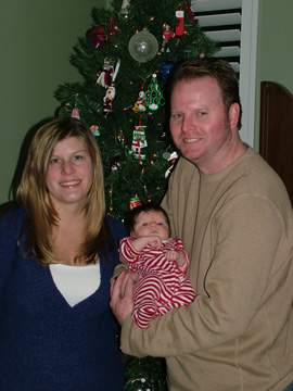 Amy, Bill, and Baby's First Christmas 2009