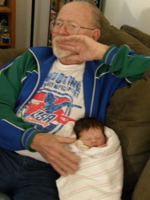 Great Grandpa and Baby