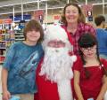 Mary with Santa and Kevin and Adrianna