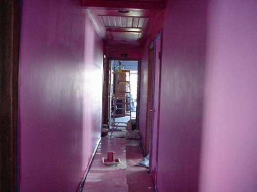 Not a pink room;
just primer!
