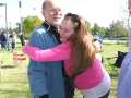 A hug for Grandpa from Valerie